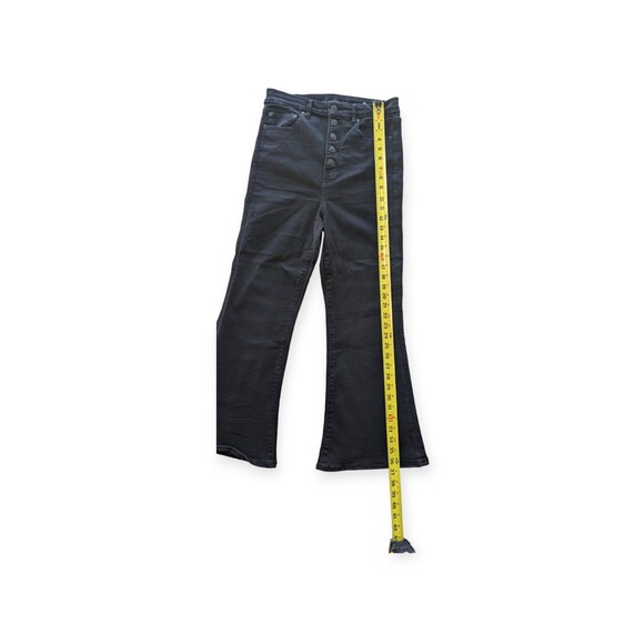 American Eagle Womens Black Curvy Highest Rise Flare Next Level Stretch 8 Xshort - Picture 6 of 9